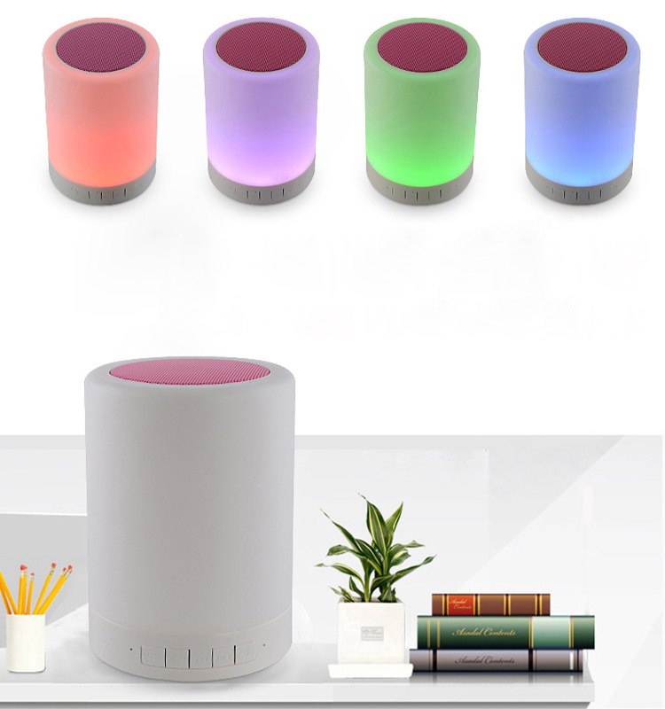 Mobile Phone TF Card RGB Light Mini Bluetooth Speaker LED Table Lamp