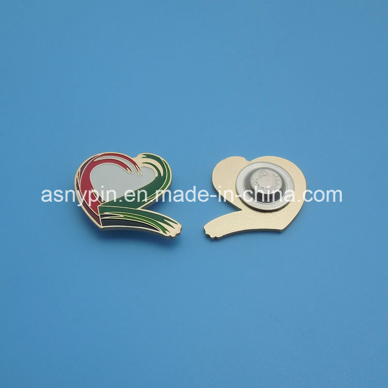 Custom Metal UAE Heart Shape Soft Enamel Badges