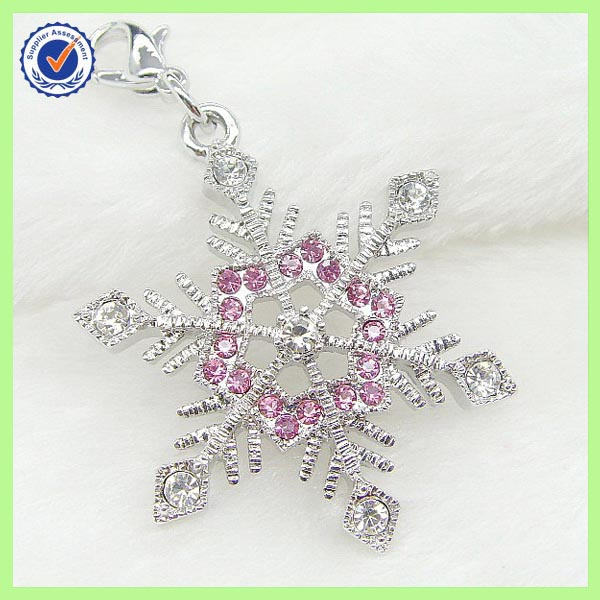 High Quality Silver Handmade Crystals Snowflake Charm Wholesale