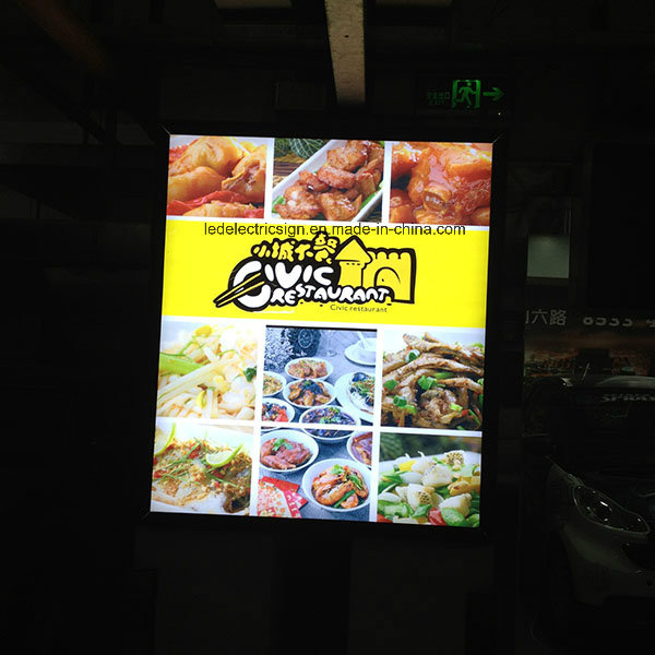 Fast Food Slim Light Box Restaurant Menu Board Display with Store Front Signs