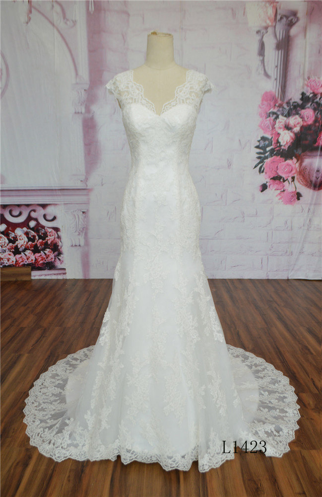 Sexy Low Back Mermaid Wedding Bridal Dress Fashion Sleeveless Dress