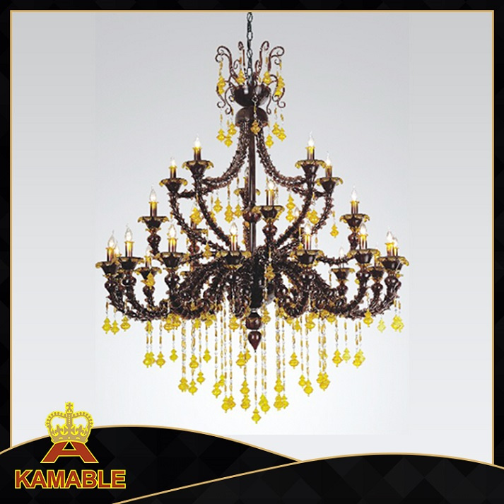 High Class Crystal Glass Chandelier Pendant Lamp (90009-15+5+5)