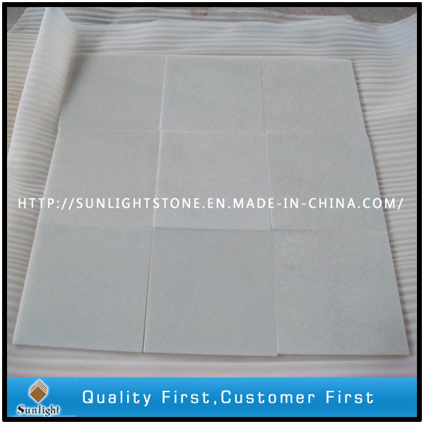 Polished China Pure White /Crystal White Marble Flooring Tiles