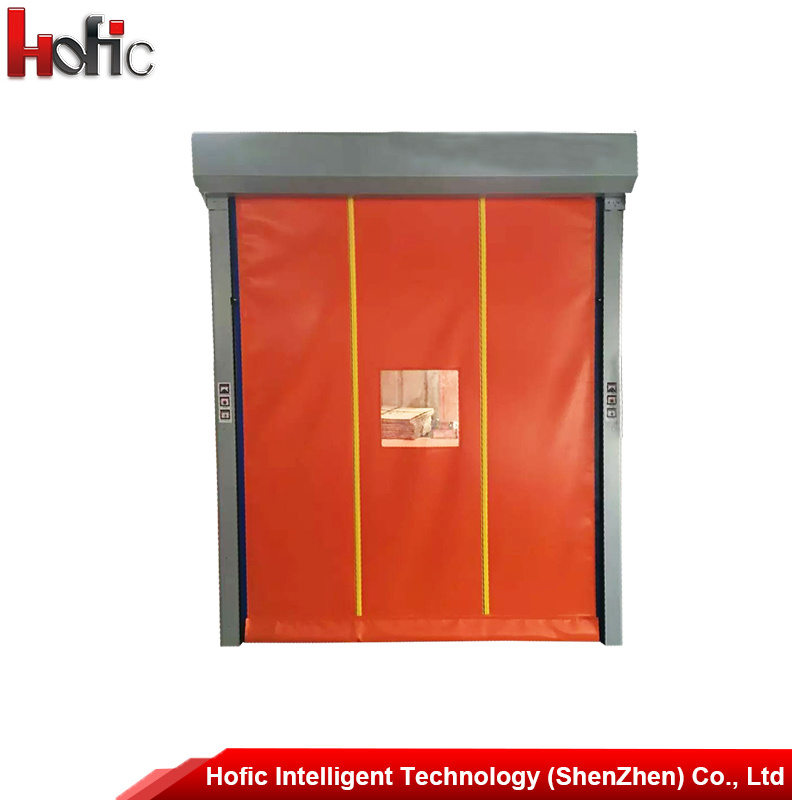 Flexible PVC High Speed Shutter Zipper Self Repairing Rapid Rolling Door