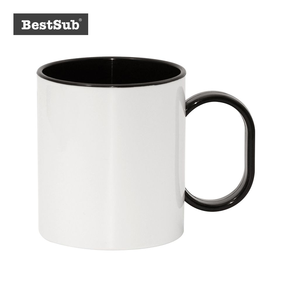 Bestsub 11oz Sublimation Polymer Inner Rim Black Sublimation Mug (BPM06K)
