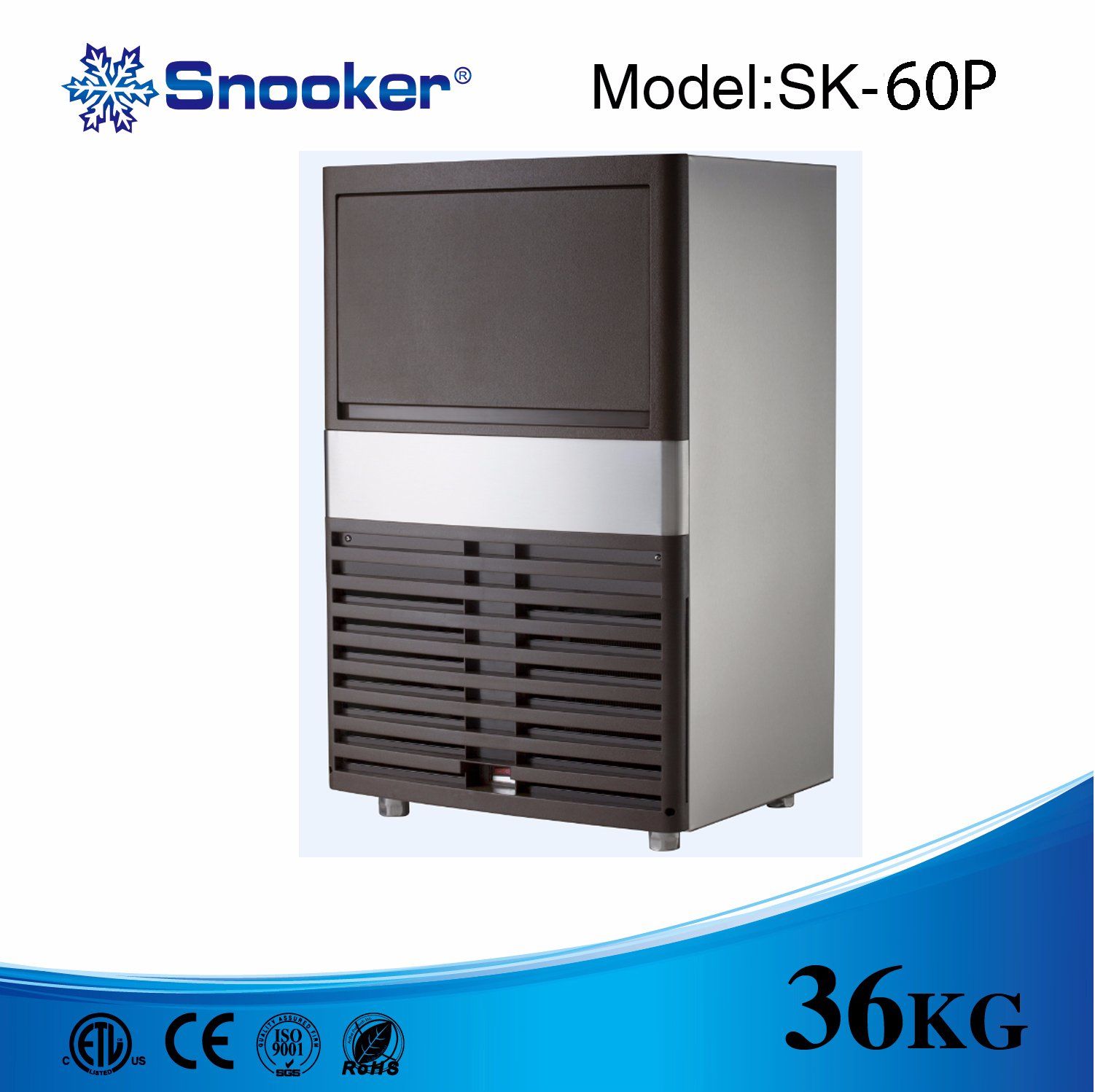 Snooker Sk-80p Hot Sell Commercial Use Ice Machine, Ice Maker, Ice Cube Machine, Ice Making Machine