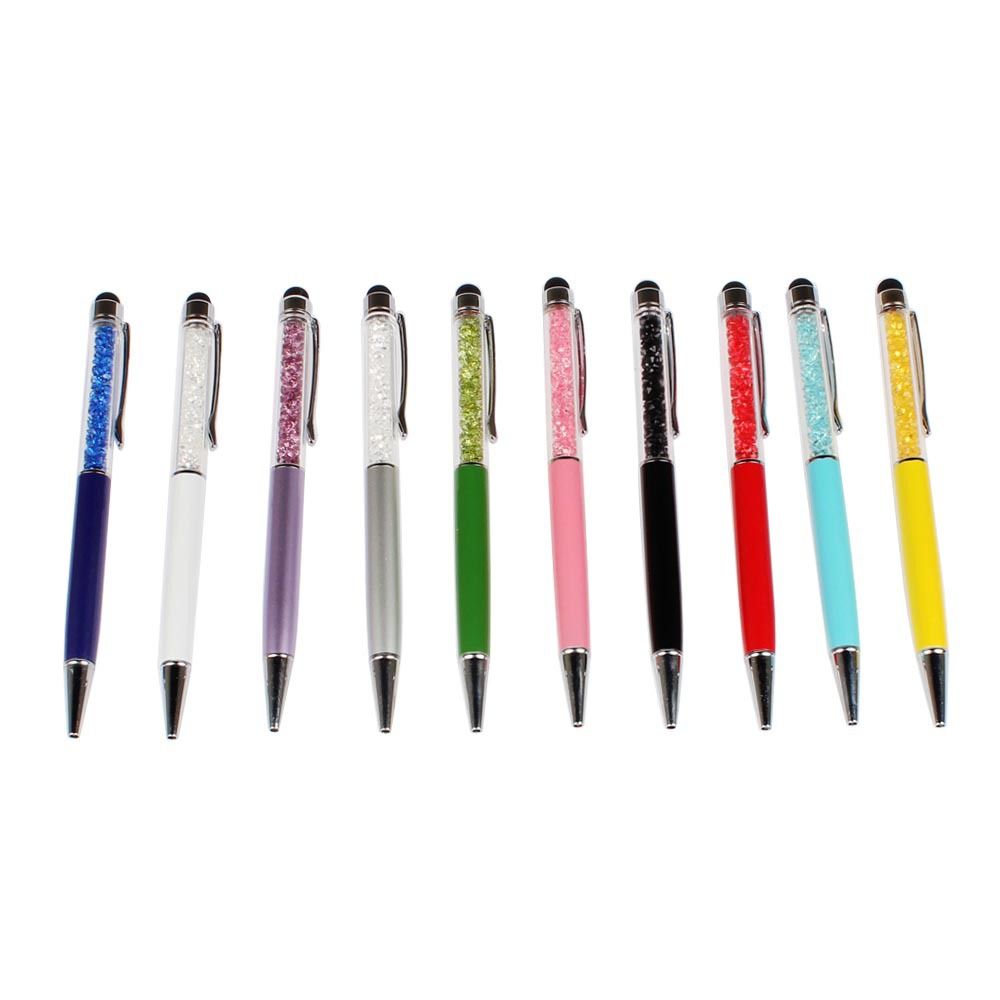 2 in 1 Crystal Writing Stylus Touch Screen Pen