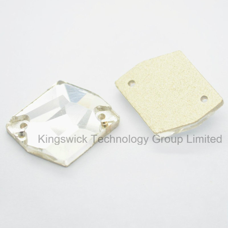 Sew on Crystal Fancy Stone with Hole Diamond Shape Button