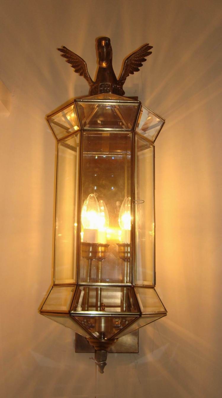 Pw-19302 Copper Wall Lamp with Glass Decorative