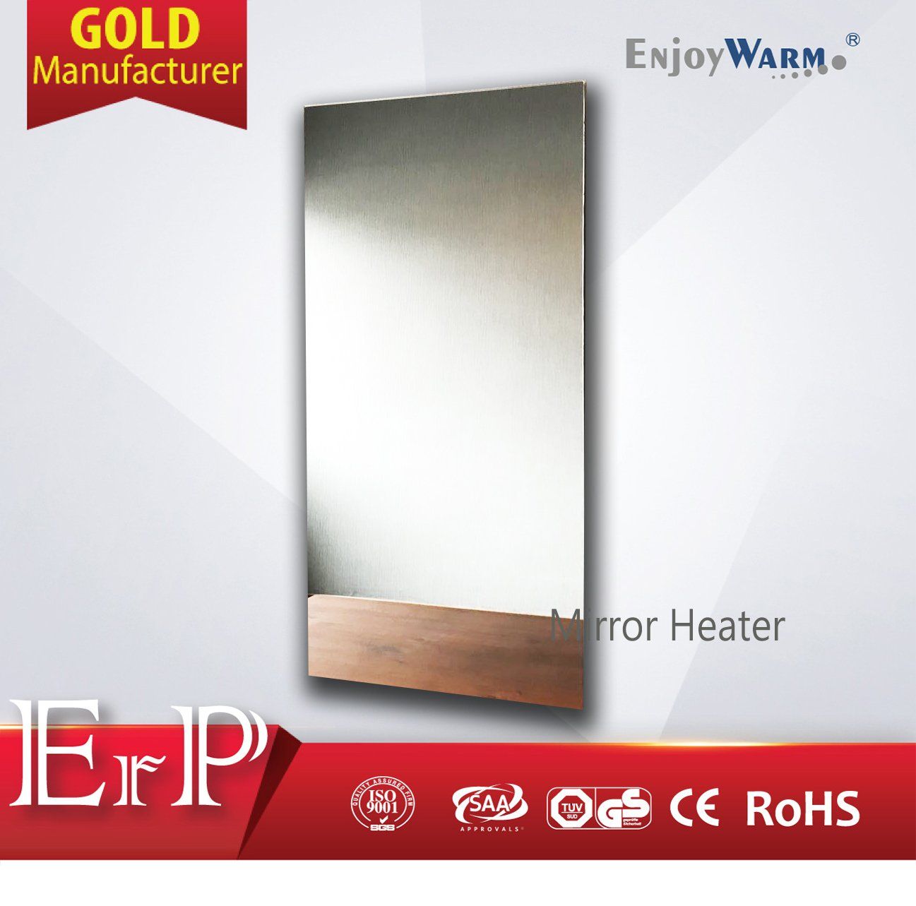 ERP Lot20 Good Quality High Heating Efficiency Electric Infrared Mirror Heaters