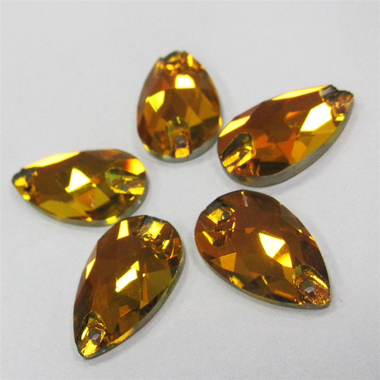 Water Drop Design Hand Sewing Crystal Stone for Garment Accessories