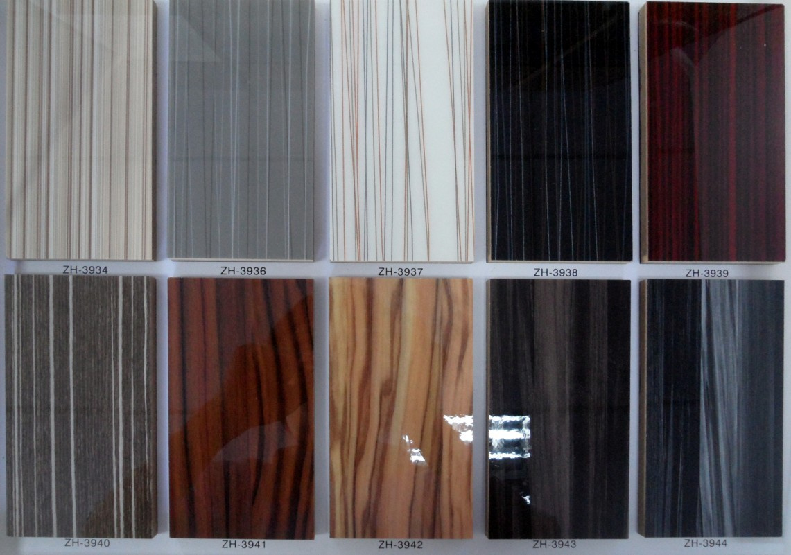 1 High Glossy UV Wood Grain Board for Kitchen Cabinet Door