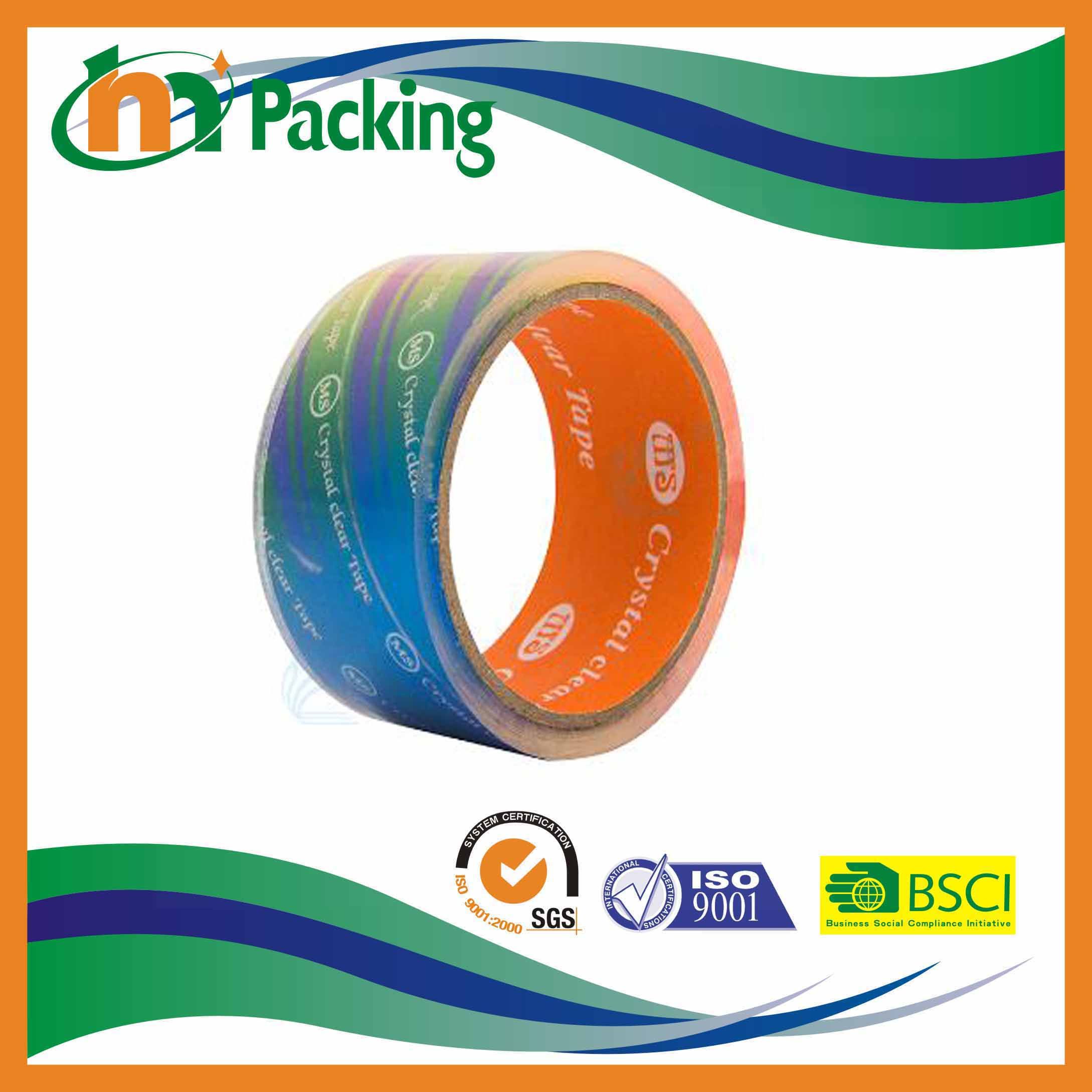 OEM Printed Carton Sealing BOPP Crystal Clear Packing Tape