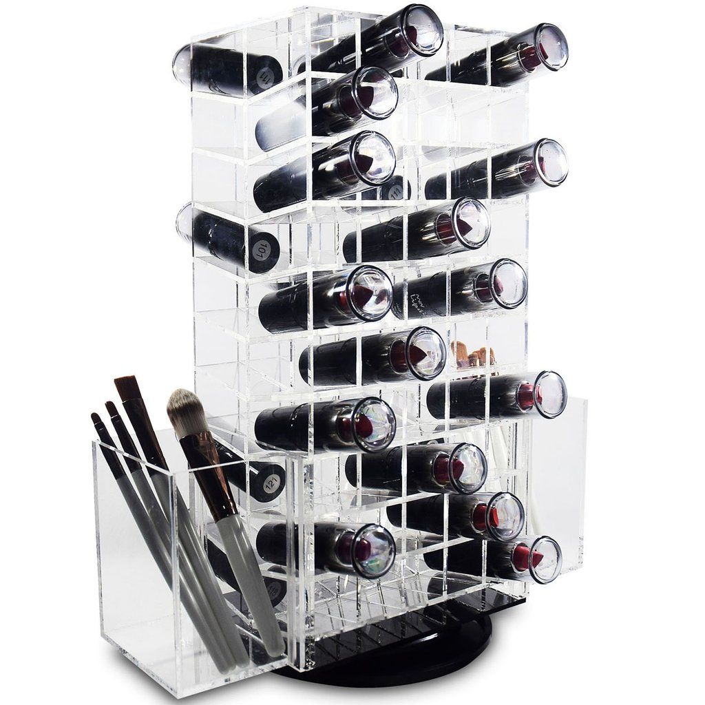 Rotating Lipstick Tower Brush Holder
