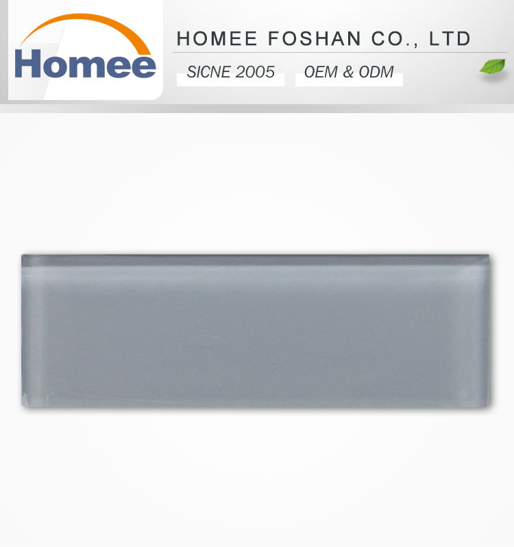 China Church Smoke Gray Glass Tiles Commercial Kitchen Backsplash