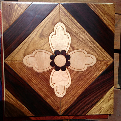 Decoration Material Mosaic Wood Flooring Art Parquet Engineered Flooring