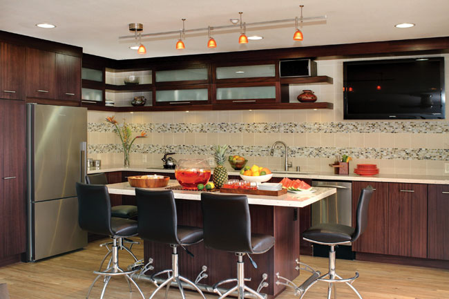 Modern Style Kitchen Cabinet With High Gloosy MDF, Acrylic Panel