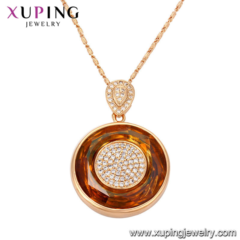 32577 Fashion Jewelry Exquisite Crystals From Swarovski Saudi Gold Pendant