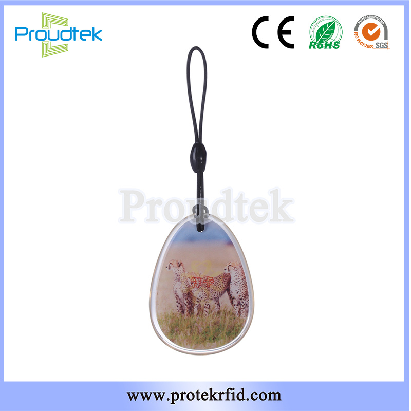 Full Coated RFID Epoxy Tag Crystal Key Fob for Membership Loyalty Program