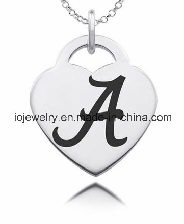 Custom Logo Engraving Heart Pendant