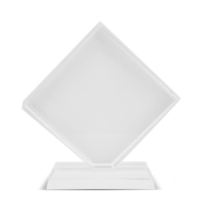Factory Directly White Wholesale 3D Photo Sublimation Crystal Trophy