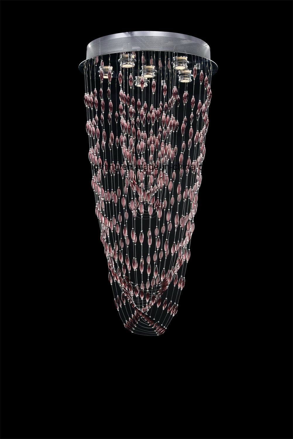 New Design Purple Crystal LED Chandelier Light (AQ-88421-A)