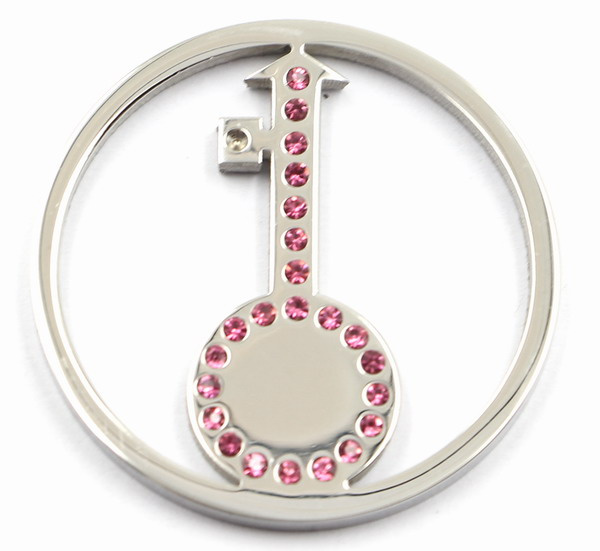 316L Stainless Steel Key Coin Plates with Crystal Fit with 35mm Locket Pendant
