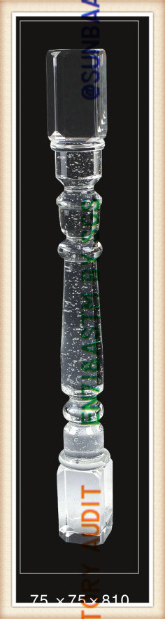 Bubble Glass Pillar for Staircase and Guardrail