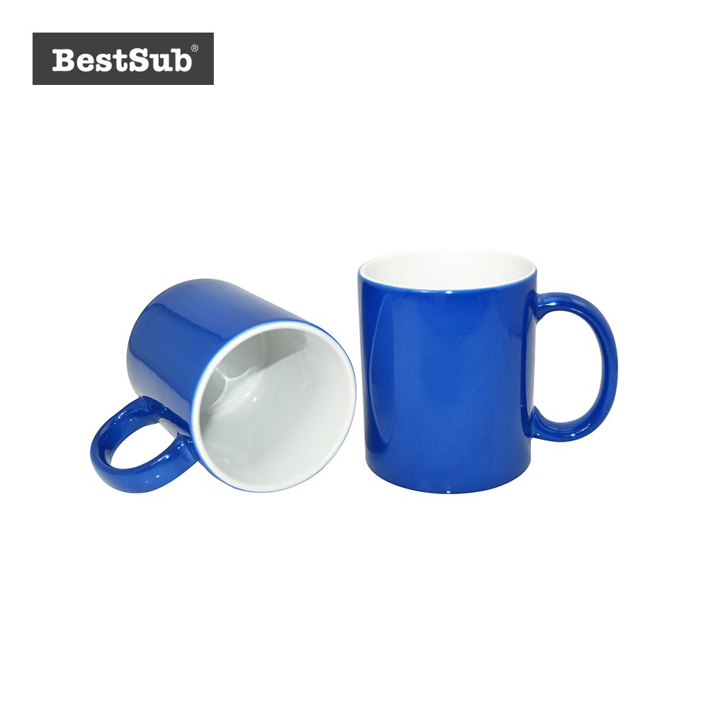 Bestsub 11 Oz Blue Sublimation Changing Color Magic Photo Mug (B2CB-02)