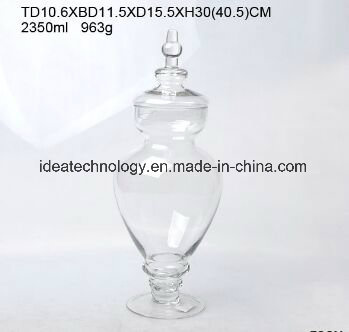Candy Jar with Glass Lid. Hotselling Crystal Glass Jars