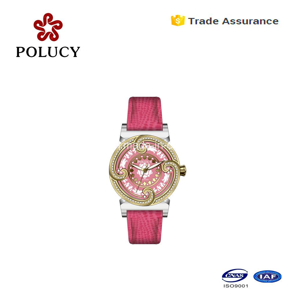 High Quality Nice Looking Lady Fashion Leather Quartz Watch