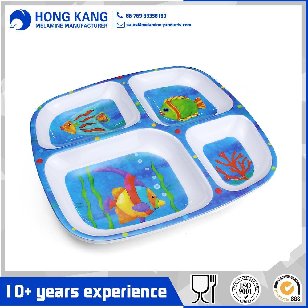 Unicolor Custom Dinner Plastic Plate Serving Fruit Food Tray