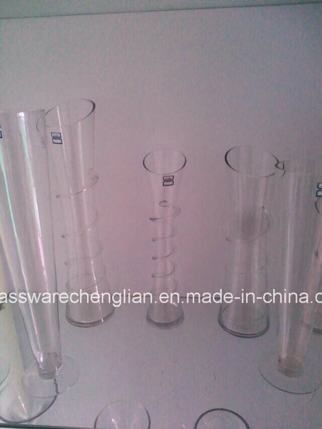 Machine Made Crystal Glass Vase (V-014)