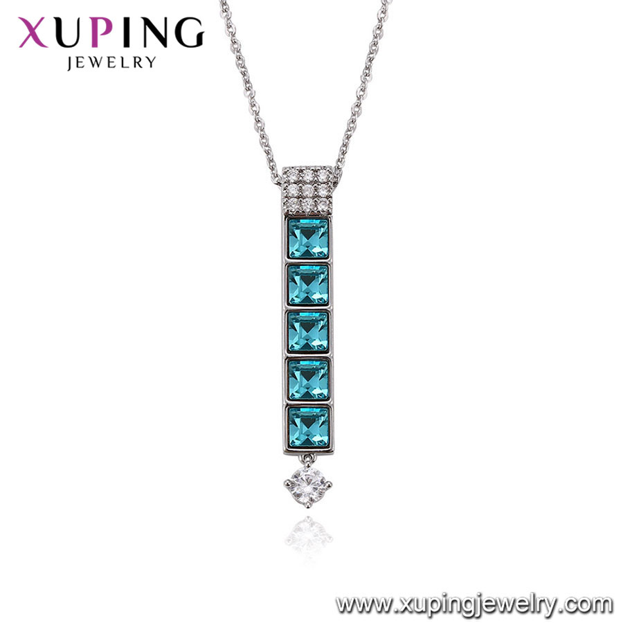 43592 Xuping Bar Designs Crystals From Swarovski Luxury Necklace Jewelry for Women
