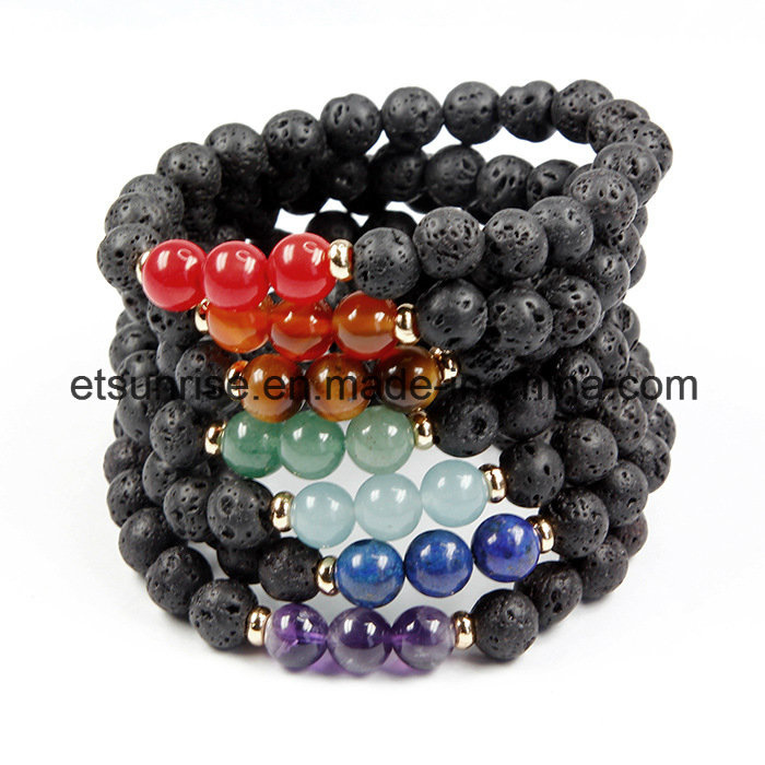Semi Precious Stone Lava Bracelet