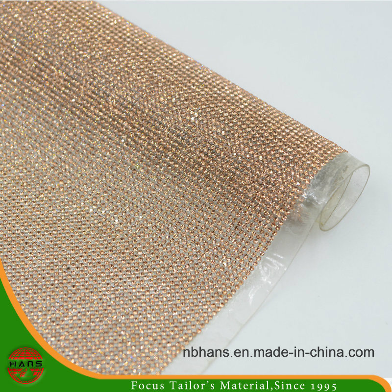New Design Heat Transfer Adhesive Crystal Resin Rhinestone Mesh (HS17-03)