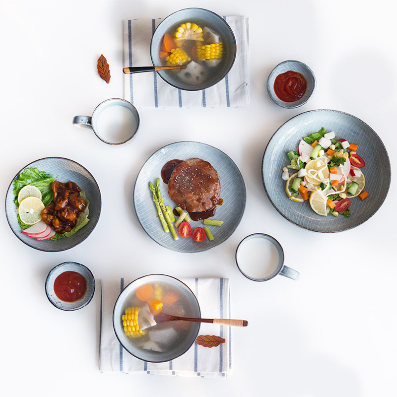 Qingxuan Set Reactive Glaze Dinnerware