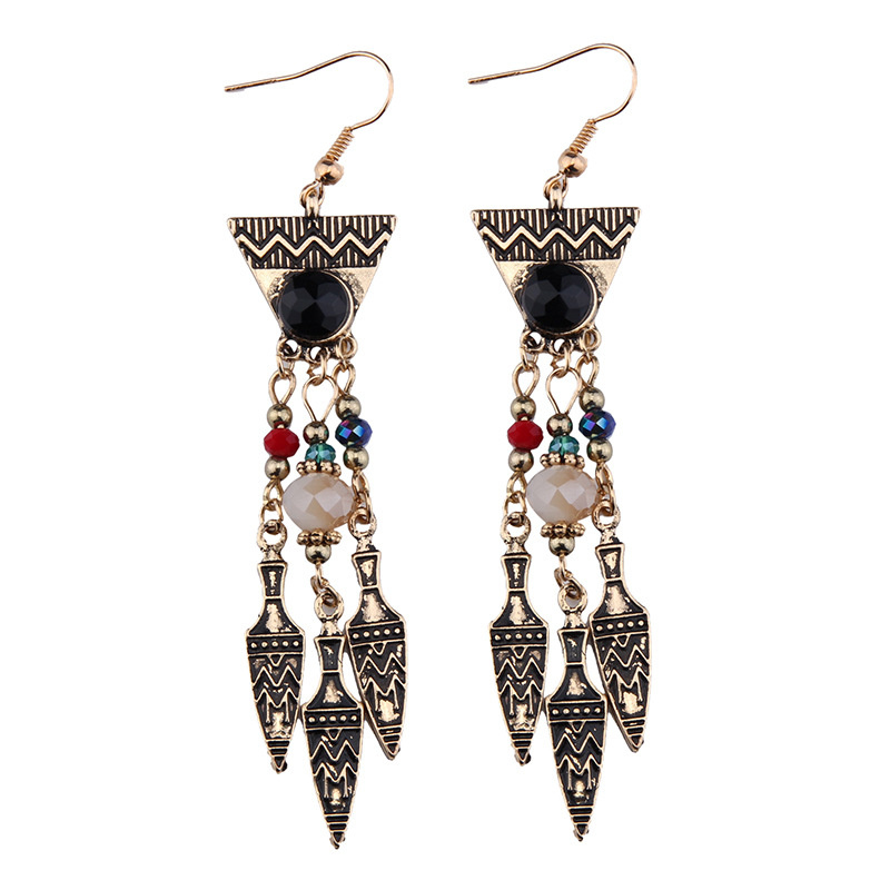 Wholesale Fashion Designs Rhinestone Beaded Vintage Earring Women Jewelry