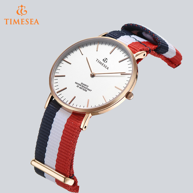 Fashion Nylon Strap Stainless Steel Back Daniel Wellington Style Watch