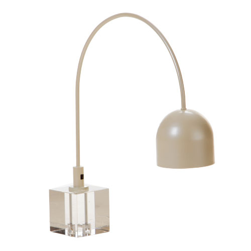 Classical Fabric Reading Lamp Metal Crystal Base Table Lamp for Guestroom