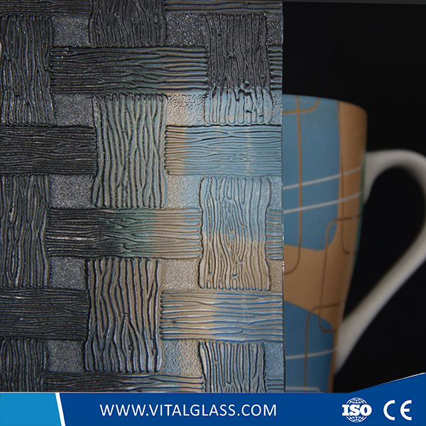 3-6mm Clear Woven Patterned Glass with CE&ISO9001
