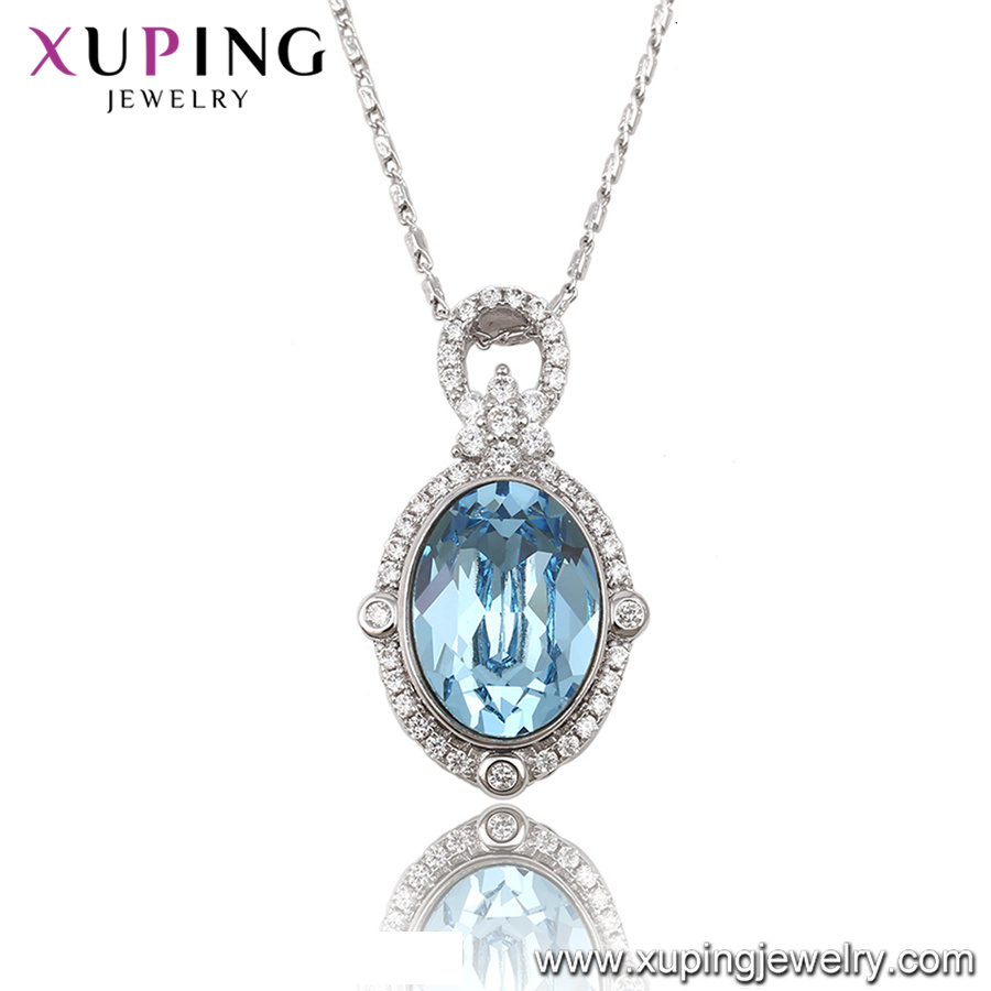 43204 Turkish Silver Color Fashion Jewelry Crystals From Swarovski Women Necklace