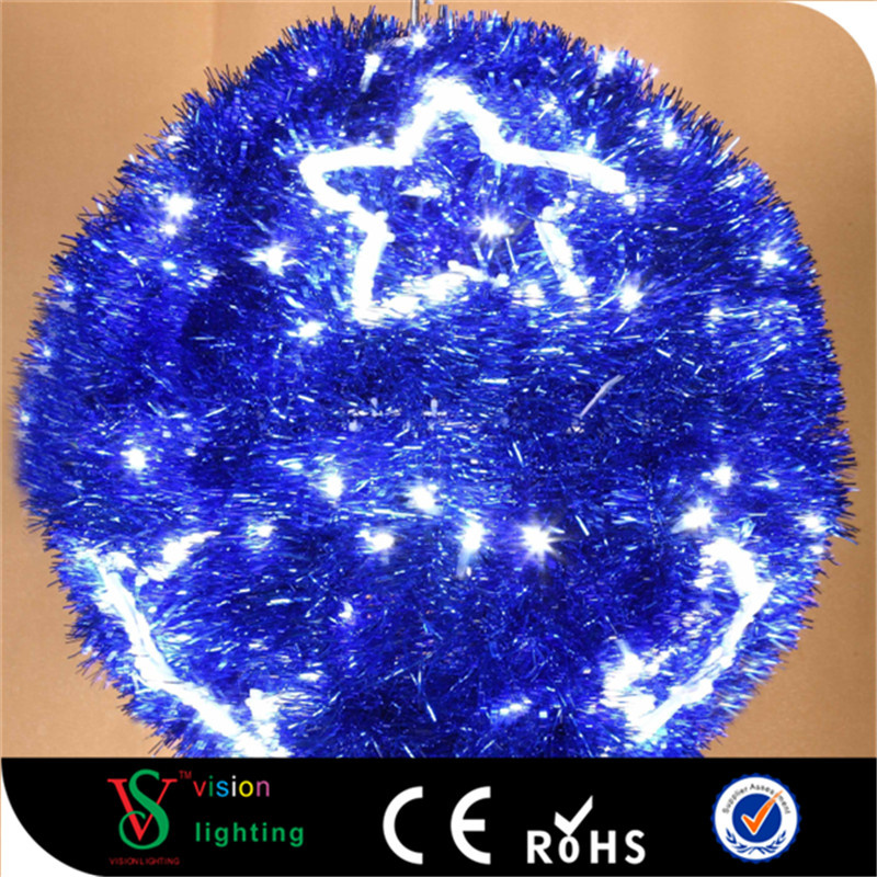Christmas Tinsel LED Lighted Ball