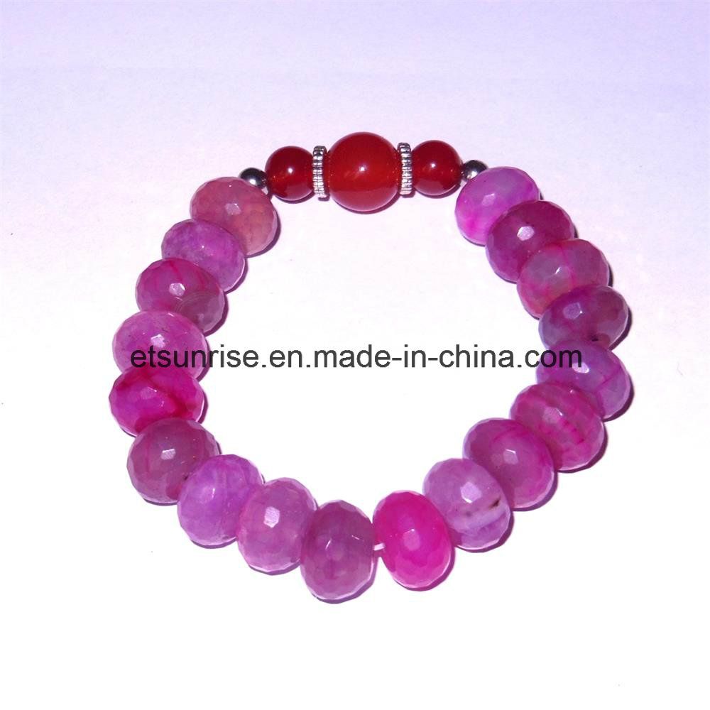 Natural Man Women Gemstone Crystal Beaded Carnelian Charming Chakra Jewelry Bracelet Bangle