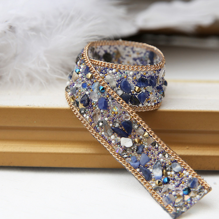 Fashion Design Jewelry Sticker Ribbon Iron on Tape Rhinestone Transfer