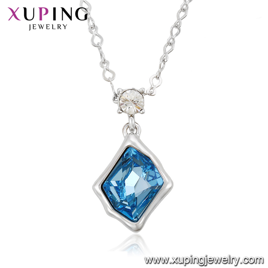 43136 Dubai Fashion Jewelry Champagne Color Crystals From Swarovski Big Necklace for Women