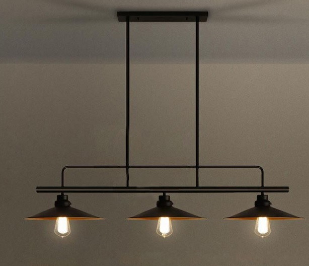 Nordic Style Retro Wrought Iron Pendant Lamp with 3 Lamps