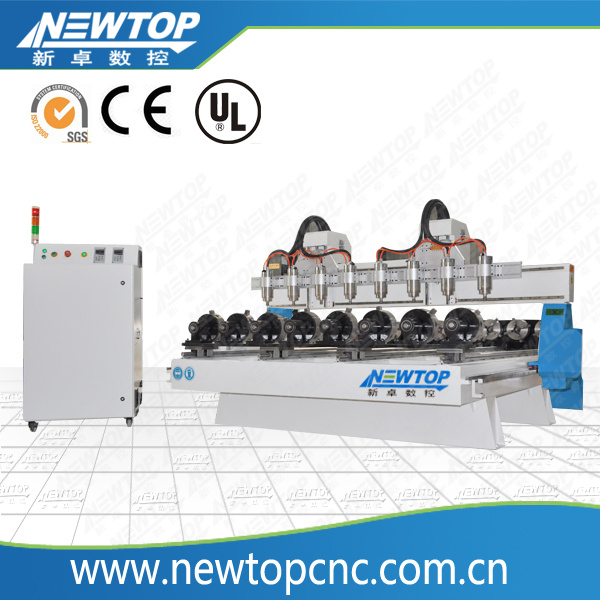 High Quality Multi Heads 4 Axis CNC Router