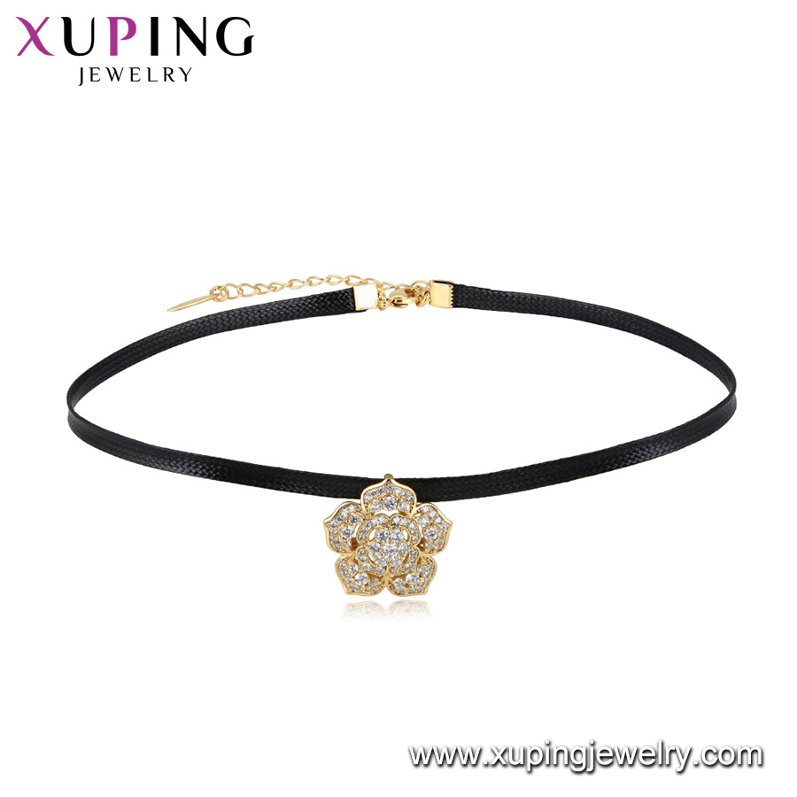 44473 Fashion 14K Gold Color Virgin Marian Necklace with Cross Jewelry