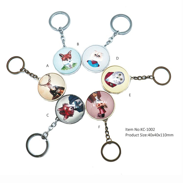 Decorating Beautiful Promotional Metal Keychain Hx-1002